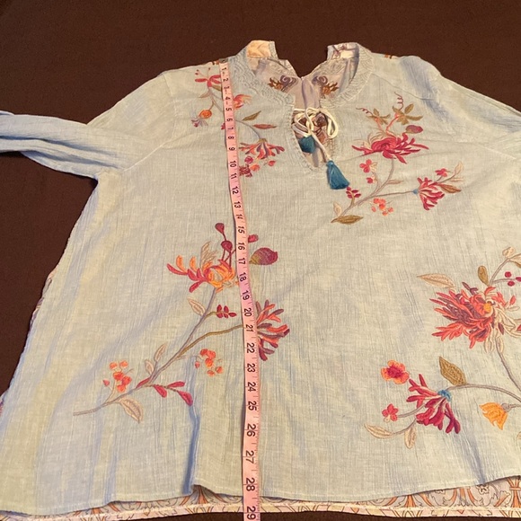 Johnny Was‎ VIVIANA EFFORTLESS SCARF BLOUSE Size Medium (see Measurements) - Picture 13 of 14